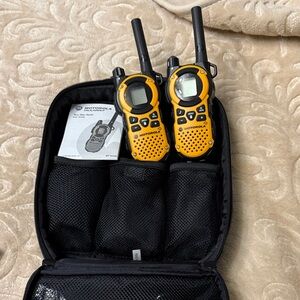 Motorola Black and Yellow Two-Way Radios